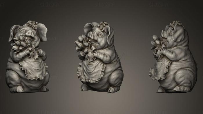 3D модель Влюбленная свинка (STL)